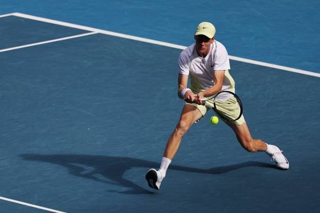 Jannik Sinner during his fourth round match against Rune Australian Open, Day Nine, Tennis, Melbourne Park, Melbourne, Australia - 20 Jan 2025  Copyright: xEllaxLing Shutterstockx 15105040bo