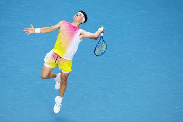Ben Shelton during his fourth round match against Monfils Australian Open, Day Nine, Tennis, Melbourne Park, Melbourne, Australia - 20 Jan 2025  Copyright: xRachelxBach Shutterstockx 15105043bu