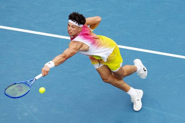 Ben Shelton during his fourth round match against Monfils Australian Open, Day Nine, Tennis, Melbourne Park, Melbourne, Australia - 20 Jan 2025  Copyright: xRachelxBach Shutterstockx 15105043ca