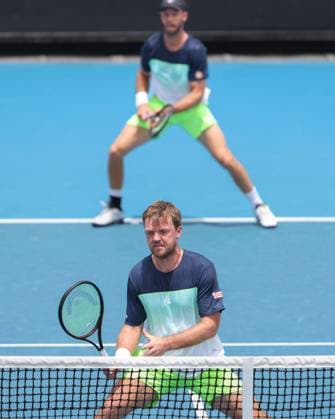 Kevin Krawietz, Tim Puetz, Herren Doppel, Men s Doubles, Australian Open 2025, Melbourne Park, Melbourne, Victoria, Australia. Copyright: xJuergenxHasenkopfx