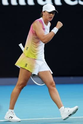 Iga Swiatek during her fourth round match against Lys on the Rod Laver Arena Australian Open, Day Nine, Tennis, Melbourne Park, Melbourne, Australia - 20 Jan 2025  Copyright: xRachelxBach Shutterstockx 15105043co