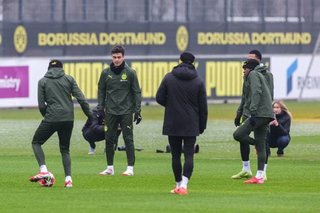 20.01.2025, Abschlusstraining Borussia Dortmund, UEFA Champions League, Giovanni Reyna (Borussia Dortmund), Dortmund BVB Trainingsgelände NRW Deutschland xRHR-FOTO DEx Copyright: DennisxEwert RHR-FOTOx RHR-FOTO DE