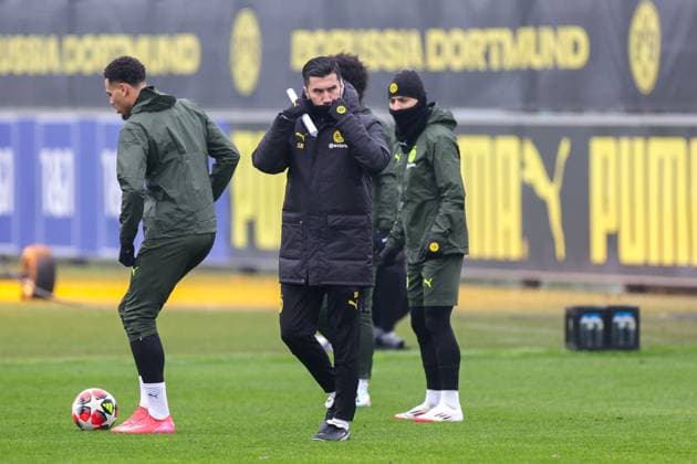 20.01.2025, Abschlusstraining Borussia Dortmund, UEFA Champions League, Trainer Nuri Sahin (Borussia Dortmund), Dortmund BVB Trainingsgelände NRW Deutschland xRHR-FOTO DEx Copyright: DennisxEwert RHR-FOTOx RHR-FOTO DE
