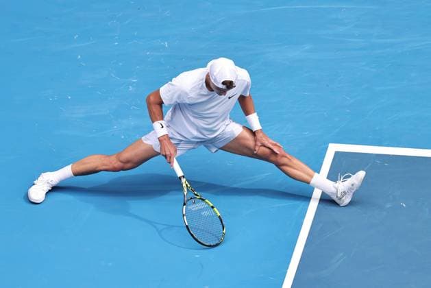 Holger Rune, DEN, during fourth round of 2025 Australian Open in Melbourne, 20 01 2025; -