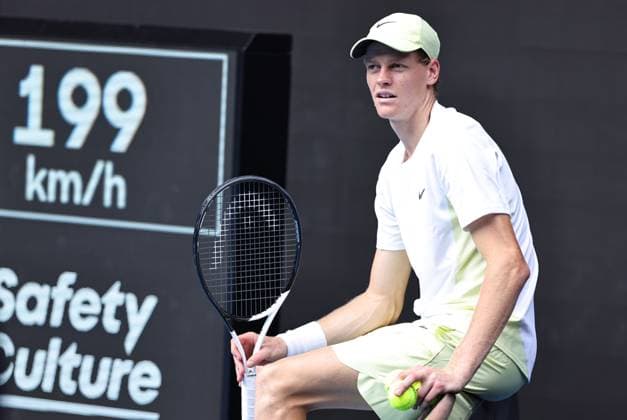 Jannik Sinner, ITA, during fourth round of 2025 Australian Open in Melbourne, 20 01 2025; -