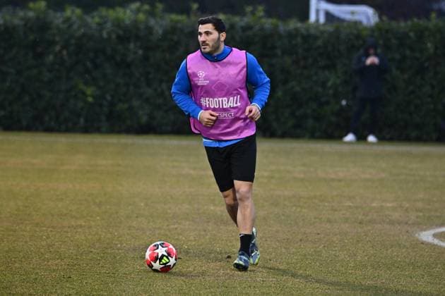 January 20, 2025, Zingonia, Italia: Atalanta s Sead Kolasinac during a training session on the eve of the UEFA Champions League soccer match between Atalanta BC and Sturm Graz at Bortolotti Training Center in Zingonia, Italy, 20 January 2025. .ANSA MICHELE MARAVIGLIA Soccer: Champions League; Atalanta-Sturm Graz  - ZUMAa110 20250120_zaf_a110_023 Copyright: xMichelexMaravigliax