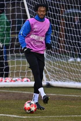 January 20, 2025, Zingonia, Italia: Atalanta s Juan Cuadrado during a training session on the eve of the UEFA Champions League soccer match between Atalanta BC and Sturm Graz at Bortolotti Training Center in Zingonia, Italy, 20 January 2025. .ANSA MICHELE MARAVIGLIA Soccer: Champions League; Atalanta-Sturm Graz  - ZUMAa110 20250120_zaf_a110_024 Copyright: xMichelexMaravigliax