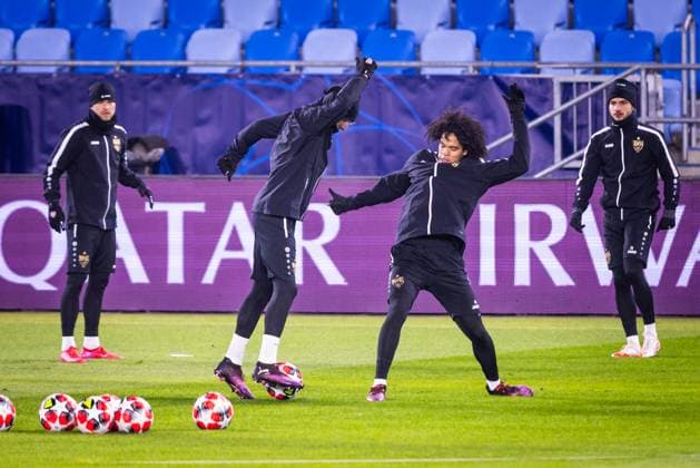 SLOVAN BRATISLAVA - STUTTGART TEAM PRACTICE Anrie Chase during team practice ahead of UEFA Champions League, league phase football match between SK Slovan Bratislava and VfB Stuttgart. Bratislava, Slovakia, January 20, 2025. PUBLICATION NOT IN SLOVAKIA Copyright: xx 080A2478
