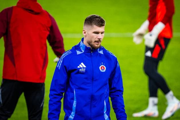 SLOVAN BRATISLAVA - STUTTGART TEAM PRACTICE Player of Slovan Alen Mustafic during team practice ahead of UEFA Champions League, league phase football match between SK Slovan Bratislava and VfB Stuttgart. Bratislava, Slovakia, January 20, 2025. PUBLICATION NOT IN SLOVAKIA Copyright: xx 080A3049