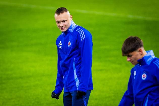 SLOVAN BRATISLAVA - STUTTGART TEAM PRACTICE Player of Slovan Nino Marcelli during team practice ahead of UEFA Champions League, league phase football match between SK Slovan Bratislava and VfB Stuttgart. Bratislava, Slovakia, January 20, 2025. PUBLICATION NOT IN SLOVAKIA Copyright: xx 080A3060