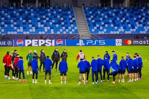 SLOVAN BRATISLAVA - STUTTGART TEAM PRACTICE Team practice ahead of UEFA Champions League, league phase football match between SK Slovan Bratislava and VfB Stuttgart. Bratislava, Slovakia, January 20, 2025. PUBLICATION NOT IN SLOVAKIA Copyright: xx 080A3236