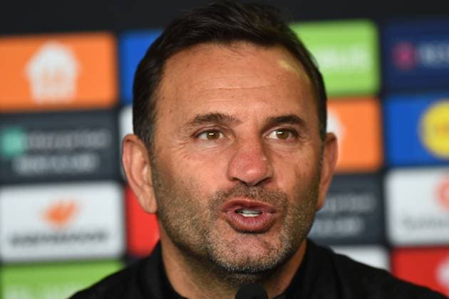Coach Okan Buruk of Galatasaray seen during the press conference, PK, Pressekonferenz a day before the UEFA Europa League game 7 Between Galatasaray and Dynamo Kiev in Istanbul at Rams Park Stadium , Istanbul , Turkey on January 20 , 2025. ( Photo by Seskimphoto ) Istanbul Turkey Istanbul Turkey Copyright: xSeskimphotox Okan_Buruk_200125 (2)