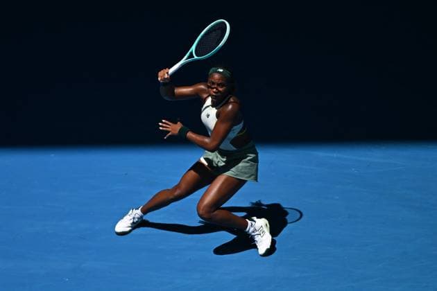 Australian Open - Quarter Round - Coco Gauff Coco Gauff (USA) during her quarter round match at the 2025 Australian Open at Melbourne Park in Melbourne, AUSTRALIA, on January 21, 2025. Photo by Corinne Dubreuil ABACAPRESS.COM Melbourne Australia  Copyright: xDubreuilxCorinne ABACAx