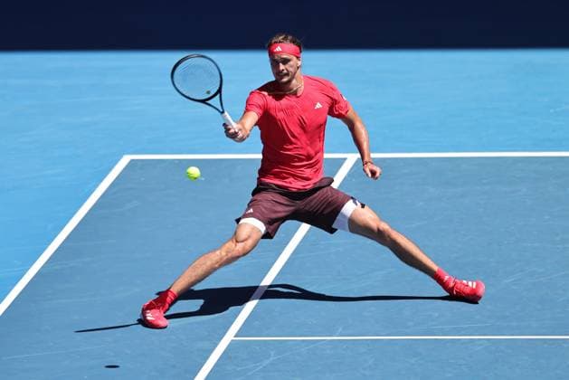 Alexander Zverev, GER, during quarterfinalsof 2025 Australian Open in Melbourne, 21 01 2025; -