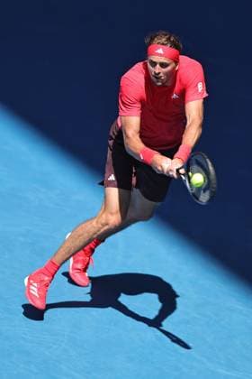 Alexander Zverev, GER, during quarterfinalsof 2025 Australian Open in Melbourne, 21 01 2025; -