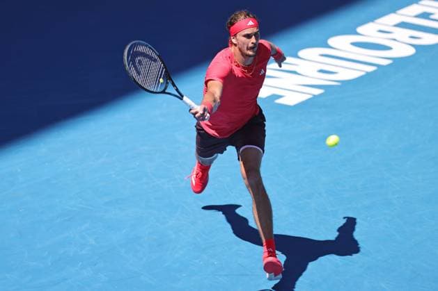 Alexander Zverev, GER, during quarterfinalsof 2025 Australian Open in Melbourne, 21 01 2025; -