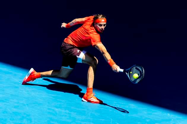 MELBOURNE, VIC - JANUARY 21: Alexander Zverev of Germany in action during the Quarterfinals of the 2025 Australian Open on January 21 2025, at Melbourne Park in Melbourne, Australia. (Photo by Jason Heidrich Icon Sportswire) TENNIS: JAN 21 Australian Open EDITORIAL USE ONLY Icon250121103