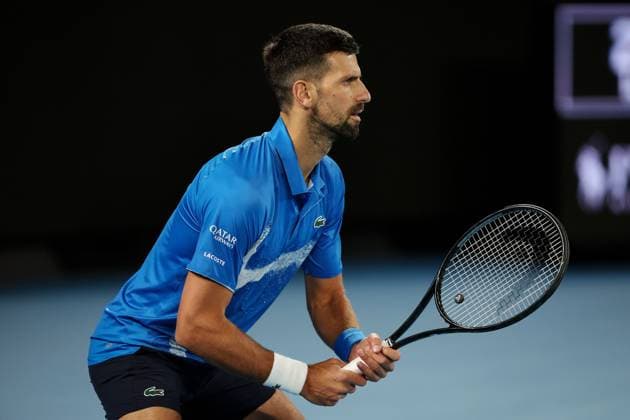 Novak Djokovic during his Quarter-final match against Alcaraz in the Rod Laver Arena Australian Open, Day Ten, Tennis, Melbourne Park, Melbourne, Australia - 21 Jan 2025  Copyright: xRachelxBach Shutterstockx 15108797cz