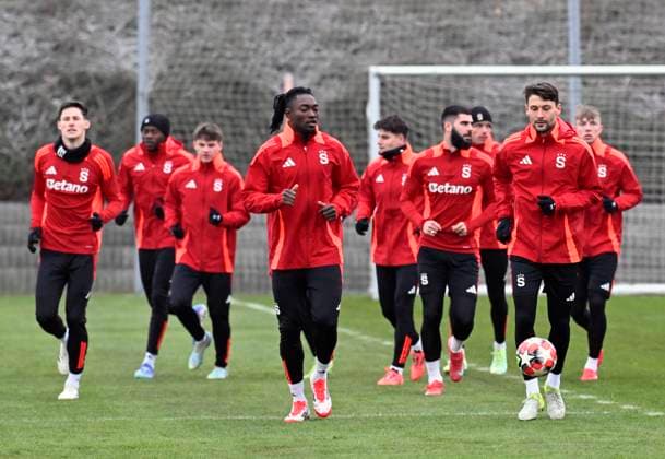 Sparta players at a training session before the Champions League round 7 match Sparta Prague - Inter Milan, Prague, January 21, 2025. (CTKxPhoto KaterinaxSulova) CTKPhotoP2025012104583  CTKPhotoP2025012104583