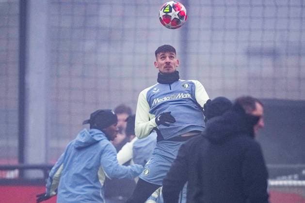 UEFA Champions League 2024-2025: training of Feyenoord Rotterdam - Jakub Moder of Feyenoord during the training of Feyenoord in preparation of the UEFA Champions League duel against FC Bayern Munich at Trainingscomplex 1908 on 21 January 2025 in Rotterdam, The Netherlands. Copyright: xYannickxVerhoevenx