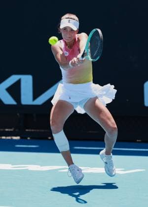 Sport Bilder des Tages Julia Stusek (GER), Maedchen Einzel, Girls Singles, Australian Open 2025, Melbourne Park, Melbourne, Victoria, Australia. Copyright: xJuergenxHasenkopfx