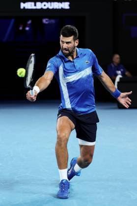 Novak Djokovic during his Quarter-final match against Alcaraz in the Rod Laver Arena Australian Open, Day Ten, Tennis, Melbourne Park, Melbourne, Australia - 21 Jan 2025  Copyright: xEllaxLing Shutterstockx 15108779br