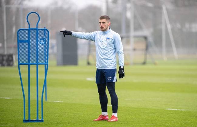 Fußball, Herren, Saison 2024 2025, 2. Bundesliga, Hertha BSC, Training, Jonjoe Kenny (Hertha BSC), 21.01. 2025,