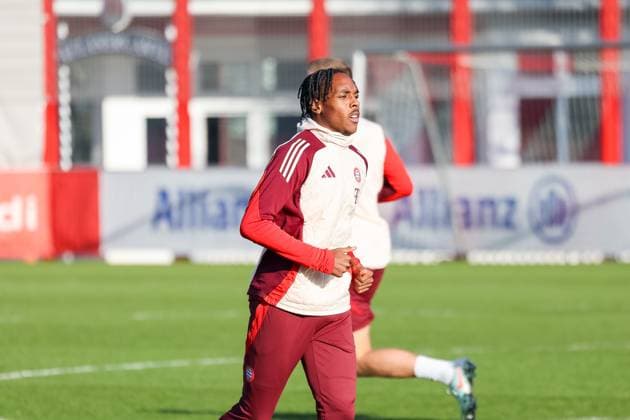 Mathys Tel (FC Bayern Muenchen, 39) beim Training, GER, Abschlusstraining, FC Bayern Muenchen, Fussball, UEFA Champions League, 7. Spieltag, Saison 2024 2025, 21.01.2025, GER, Abschlusstraining, FC Bayern Muenchen, Fussball, UEFA Champions League, 7. Spieltag, Saison 2024 2025, 21.01.2025 Muenchen Copyright: xEibner-Pressefoto JennixMaulx EP_JML