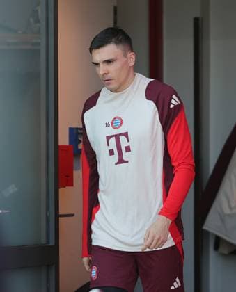 21.01.2025, Champions League FC Bayern Abschlusstraining, Saebenerstrasse Muenchen, Fussball, im Bild: Joao Palhinha (FC Bayern Muenchen)