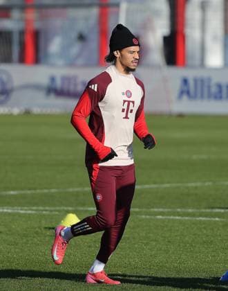 21.01.2025, Champions League FC Bayern Abschlusstraining, Saebenerstrasse Muenchen, Fussball, im Bild: Leroy Sane (FC Bayern Muenchen)