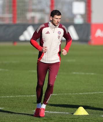 21.01.2025, Champions League FC Bayern Abschlusstraining, Saebenerstrasse Muenchen, Fussball, im Bild: Leon Goretzka (FC Bayern Muenchen)