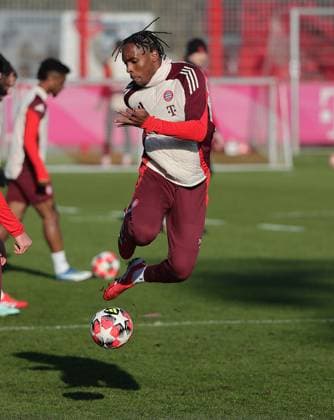 21.01.2025, Champions League FC Bayern Abschlusstraining, Saebenerstrasse Muenchen, Fussball, im Bild: Mathys Tel (FC Bayern Muenchen)
