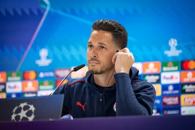 SOCCER - UEFA CL, Madrid vs RBS MADRID,SPAIN,21.JAN.25 - SOCCER - UEFA Champions League, Real Madrid CF vs Red Bull Salzburg, preview, press conference, PK, Pressekonferenz RBS. Image shows Janis Blaswich (RBS).  GEPAxpictures xFelipexMondino