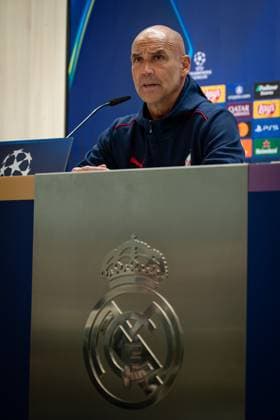 SOCCER - UEFA CL, Madrid vs RBS MADRID,SPAIN,21.JAN.25 - SOCCER - UEFA Champions League, Real Madrid CF vs Red Bull Salzburg, preview, press conference, PK, Pressekonferenz RBS. Image shows head coach Thomas Letsch (RBS).  GEPAxpictures xFelipexMondino