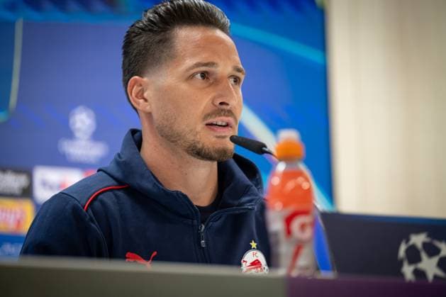 SOCCER - UEFA CL, Madrid vs RBS MADRID,SPAIN,21.JAN.25 - SOCCER - UEFA Champions League, Real Madrid CF vs Red Bull Salzburg, preview, press conference, PK, Pressekonferenz RBS. Image shows Janis Blaswich (RBS).  GEPAxpictures xFelipexMondino