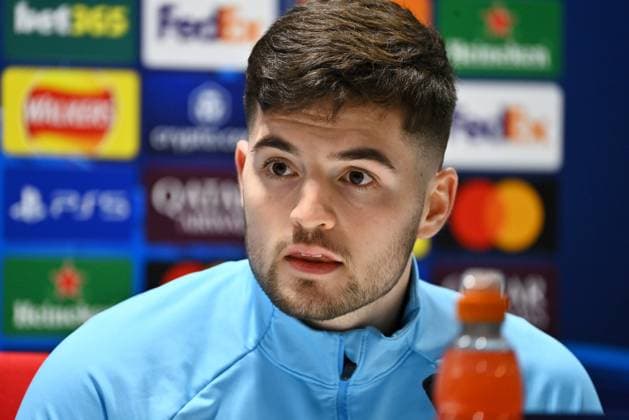 England, London, 210125. Emirates Stadium. GNK Dinamo press conference, PK, Pressekonferenz before the match against Arsenal in the 7th round of the UEFA Champions League. In the photo: Martin Baturina. Photo: Ronald Gorsic CROPIX London Copyright: xxRonaldxGorsicx press_dinamo1-210125