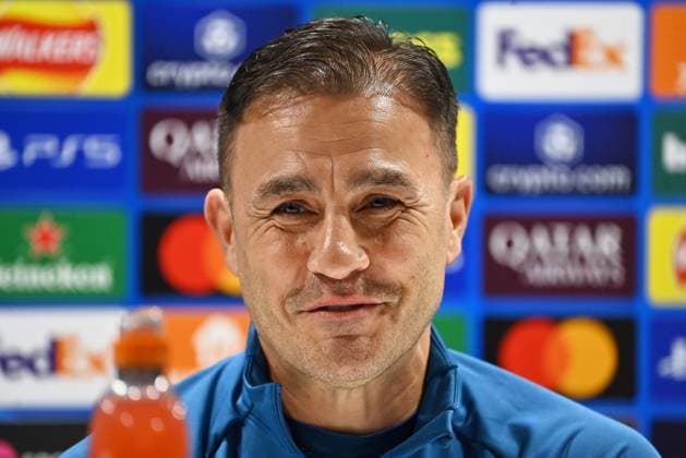 England, London, 210125. Emirates Stadium. GNK Dinamo press conference, PK, Pressekonferenz before the match against Arsenal in the 7th round of the UEFA Champions League. In the photo: Fabio Cannavaro. Photo: Ronald Gorsic CROPIX London Copyright: xxRonaldxGorsicx press_dinamo9-210125
