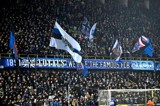 Club Brugge v Juventus - UEFA Champions League BRUGGE, BELGIUM - JANUARY 21 : supporters of Club Brugge during the UEFA Champions League 2024 25 League Phase MD7 match between Club Brugge and Juventus on January 21, 2025 in Brugge, Belgium, 21 01 2025 Brugge Belgium  Copyright: xNicoxVereeckenx