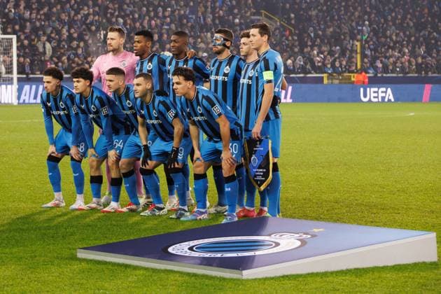Club s players pictured ahead of a soccer game between Belgian Club Brugge KV and Italian club Juventus, Tuesday 21 January 2025 in Brugge, on the seventh day (out of 8) of the UEFA Champions League league phase. KURTxDESPLENTER  x110886137x
