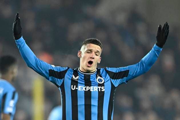 Club Brugge v Juventus - UEFA Champions League BRUGGE, BELGIUM - JANUARY 21 : Tzolis Christos forward of Club Brugge looks dejected during the UEFA Champions League 2024 25 League Phase MD7 match between Club Brugge and Juventus on January 21, 2025 in Brugge, Belgium, 21 01 2025 Brugge Belgium  Copyright: xNicoxVereeckenx