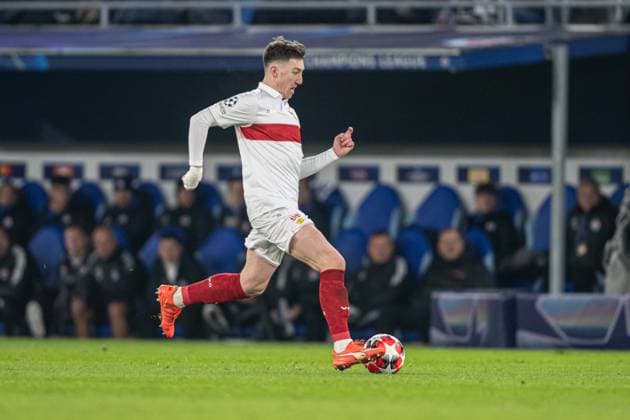 Angelo Stiller run with a ball during UEFA Champions league match, SK Slovan Bratislava - VFB Stuttgart , 21. january 2025, Tehelne pole Stadium, Bratislava, Slovakia Copyright: xMICHALxFAJT,ZOSPORTU.SKx FAJ_7878