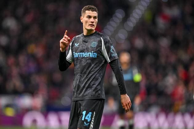 Patrick Schick (Bayer 04 Leverkusen) gestures during the UEFA Champions League 2024 25 League Phase MD7 match between Atletico de Madrid and Bayer 04 Leverkusen at Estadio Civitas Metropolitano on January 21, 2025 in Madrid, Spain. (Photo by Harry Langer DeFodi Images) Defodi-541_ATLBAY20250121_055