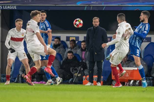 Sebastian Hoeness follows the players during UEFA Champions league match, SK Slovan Bratislava - VFB Stuttgart , 21. january 2025, Tehelne pole Stadium, Bratislava, Slovakia Copyright: xMICHALxFAJT,ZOSPORTU.SKx FAJ_7949