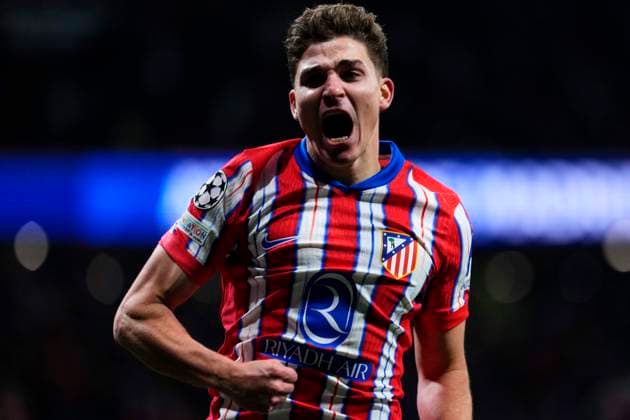 Atletico de Madrid vs Bayer Leverkusen Julian Alvarez of Atletico de Madrid during Atletico de Madrid vs Bayer Leverkusen at Riyadh Air Metropolitano Stadium on January 21st 2025  Copyright: xSenis-Cebolla ALFAQUIx