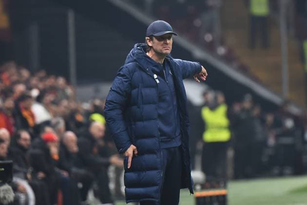 Coach Oleksandr Shovkovskyi of Dynamo Kyiv reacts during the UEFA Europa League 2024 25 League Phase MD7 match between Galatasaray A.S. and FC Dynamo Kyiv at Ali Sami Yen Spor Kompleksi Rams Park on January 21, 2025 in Istanbul, Turkey. (Photo by Seskimphoto ) Galatasaray v Dynamo Kyiv - UEFA Europa League 2024 25 League 