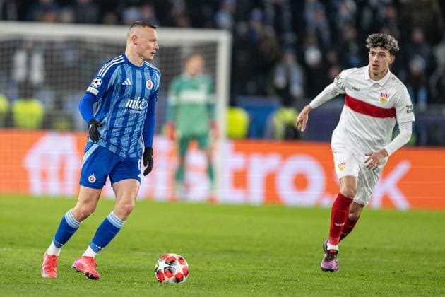 Nino Marcelli during UEFA Champions league match, SK Slovan Bratislava - VFB Stuttgart , 21. january 2025, Tehelne pole Stadium, Bratislava, Slovakia Copyright: xMICHALxFAJT,ZOSPORTU.SKx FAJ_8270