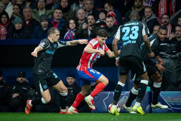 January 21, 2025, Madrid, Spain: Julian Alvarez (AtlÃ tico de Madrid) in action during a UEFA Champions League match between Atletico de Madrid and Bayer Leverkusen at Riyadh Air Metropolitano. Final Score: Atletico de Madrid 2:1 Bayer Leverkusen Madrid Spain - ZUMAs197 20250121_aaa_s197_205 Copyright: xFelipexMondinox