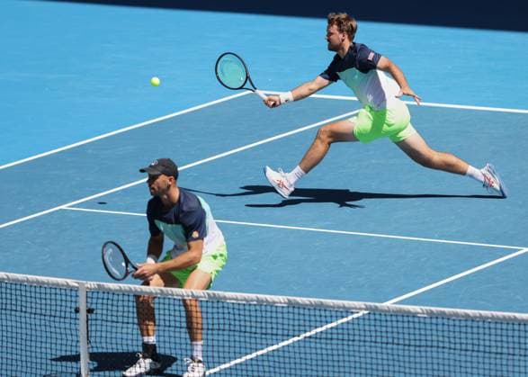 Kevin Krawietz, Tim Puetz, Herren Doppel, Men s Doubles, Australian Open 2025, Melbourne Park, Melbourne, Victoria, Australia. Copyright: xJuergenxHasenkopfx