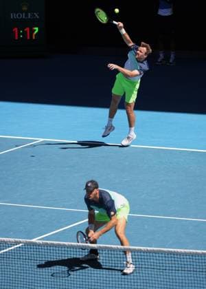 Kevin Krawietz, Tim Puetz, Herren Doppel, Men s Doubles, Australian Open 2025, Melbourne Park, Melbourne, Victoria, Australia. Copyright: xJuergenxHasenkopfx