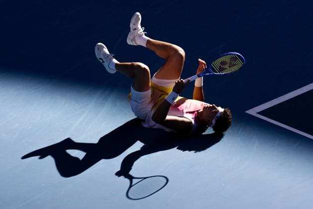 Ben Shelton during his Quarter-final match against Sonego in the Rod Laver Arena Australian Open, Day Eleven, Tennis, Melbourne Park, Melbourne, Australia - 22 Jan 2025  Copyright: xRachelxBach Shutterstockx 15108798eb